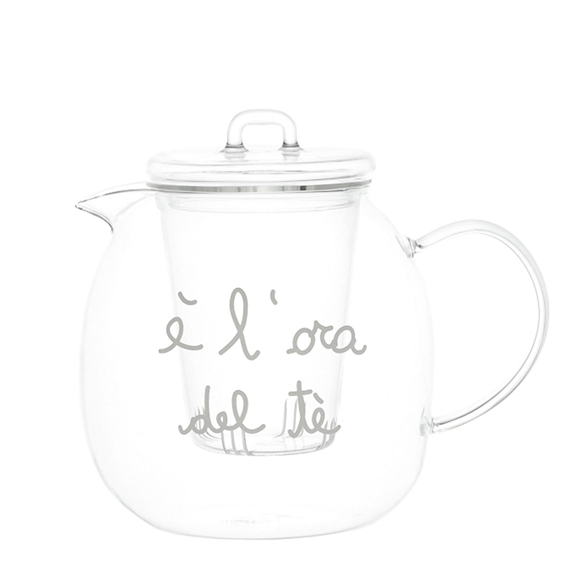 TEIERA IN VETRO 600ML L'ORA DEL TE