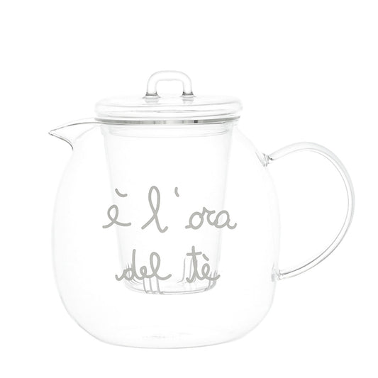 TEIERA IN VETRO 600ML L'ORA DEL TE