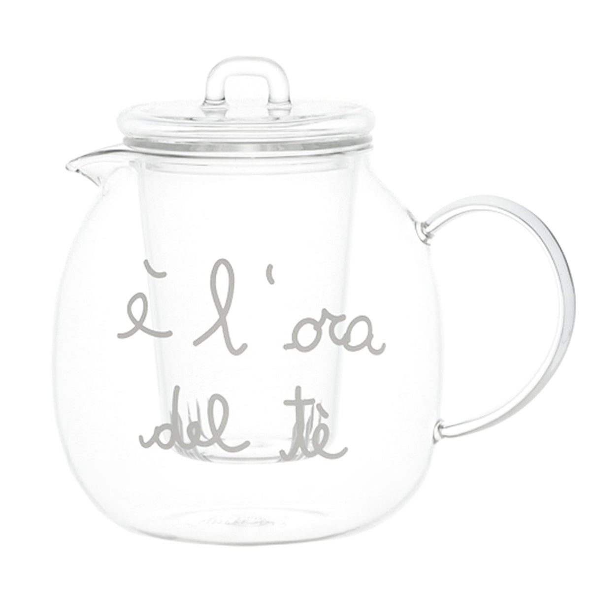 TEIERA IN VETRO 1000ML L'ORA DEL TE