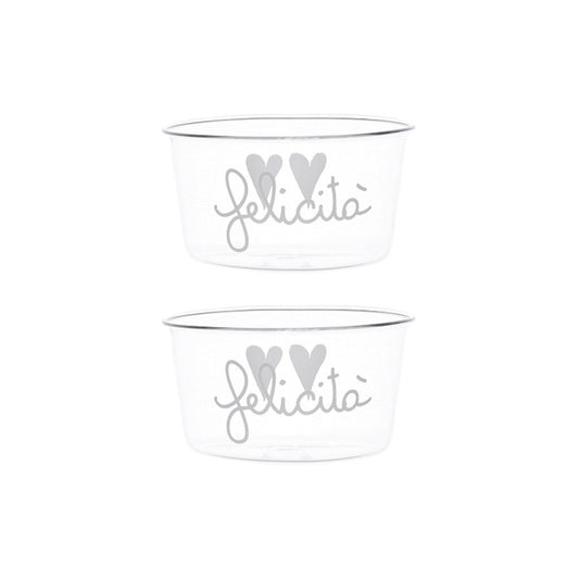SET 2 COPPETTE IN VETRO FELICITA'