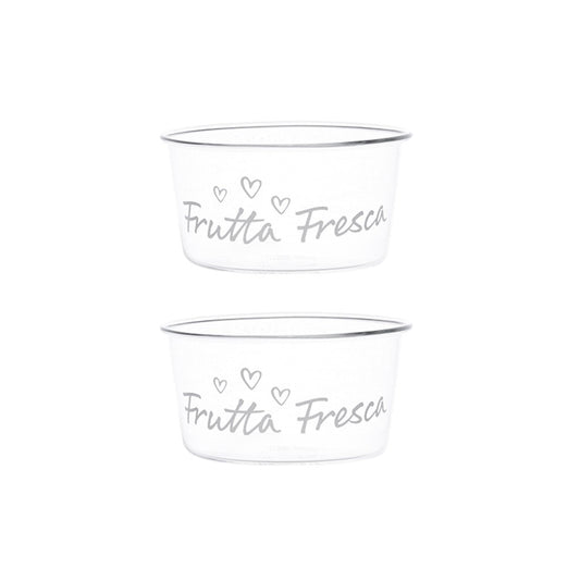 SET 2 COPPETTE IN VETRO FRUTTA FRESCA