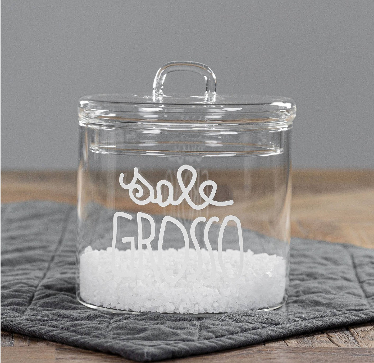 BARATTOLO IN VETRO Ø12CM SALE GROSSO