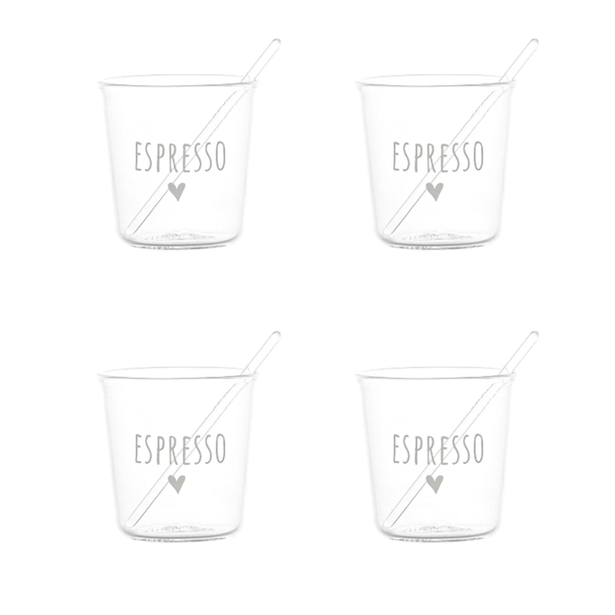 SET 4 BICCH. ESPRESSO ESPRESSO BIANCO