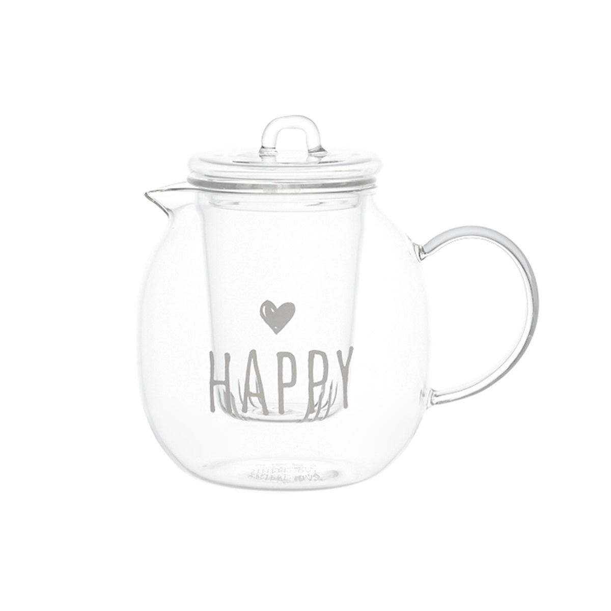 TEIERA IN VETRO 600ML HAPPY