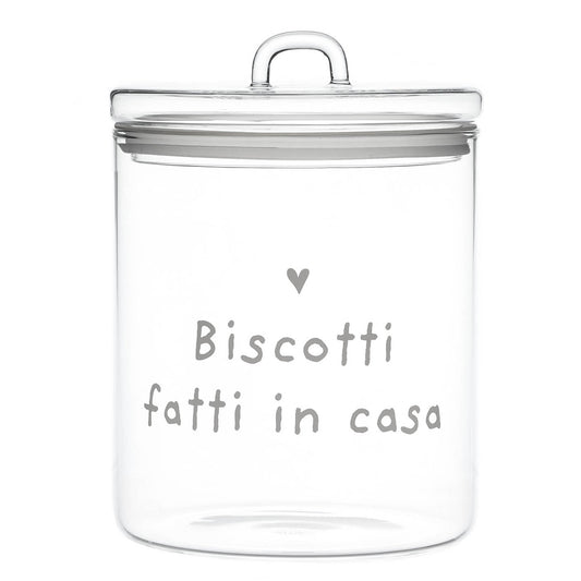 BARATTOLO IN VETRO Ø15CM BISCOTTI
