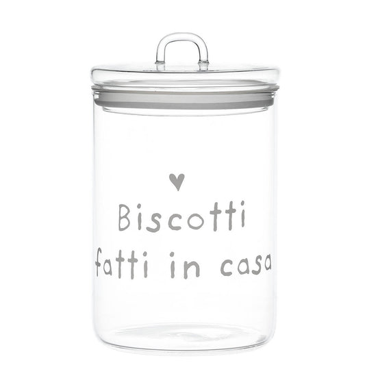 BARATTOLO IN VETRO Ø12CM BISCOTTI