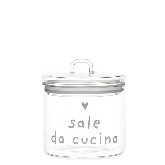 BARATTOLO IN VETRO Ø12CM SALE DA CUCINA
