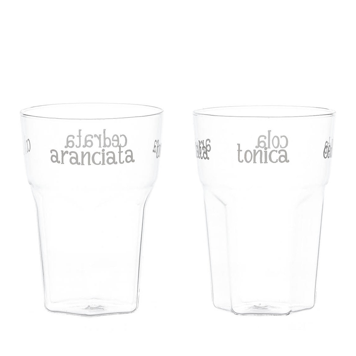 SET 2 BICCHIERI COLA-ARANCIATA-CEDRATA-TONICA