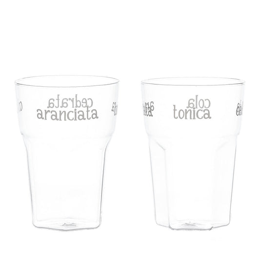 SET 2 BICCHIERI COLA-ARANCIATA-CEDRATA-TONICA