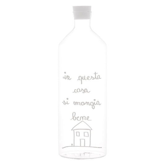 BOTTIGLIA IN VETRO MANGIA BENE