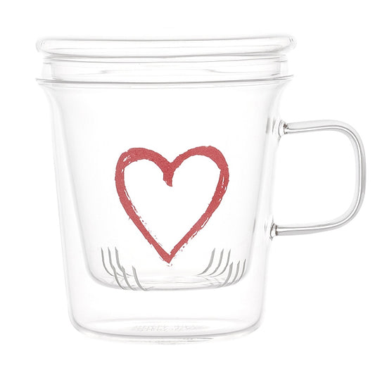 TISANIERA CUORE GRAFFITI ROSSO