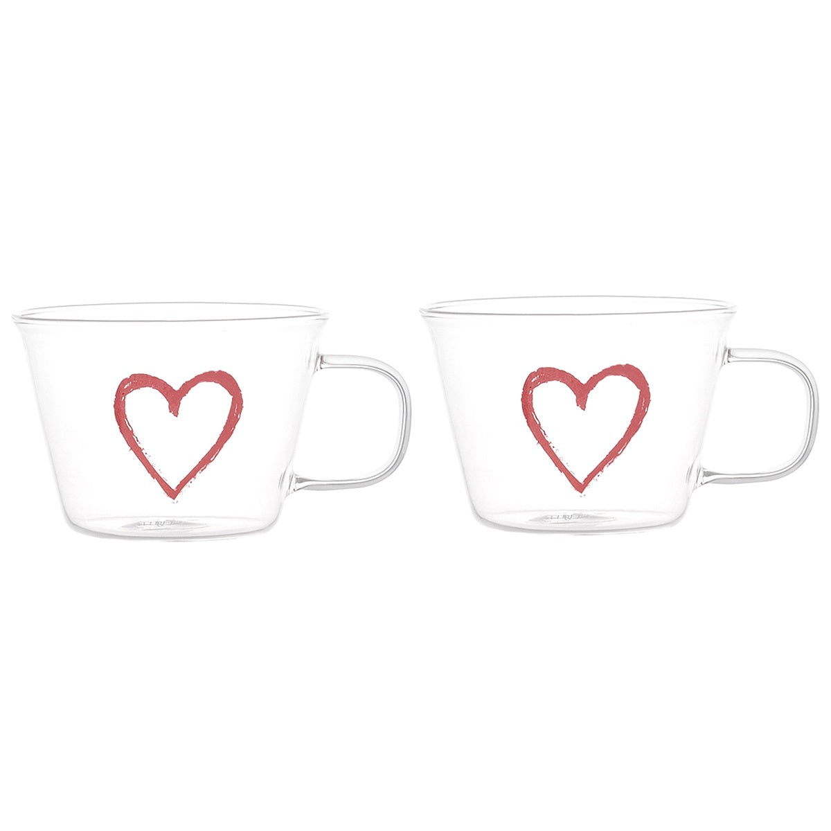 SET 2 TZ TE' CUORE GRAFFITI ROSSO