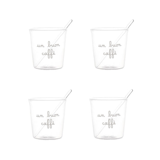 SET 4 BICCH. ESPRESSO UN BUON CAFFE'