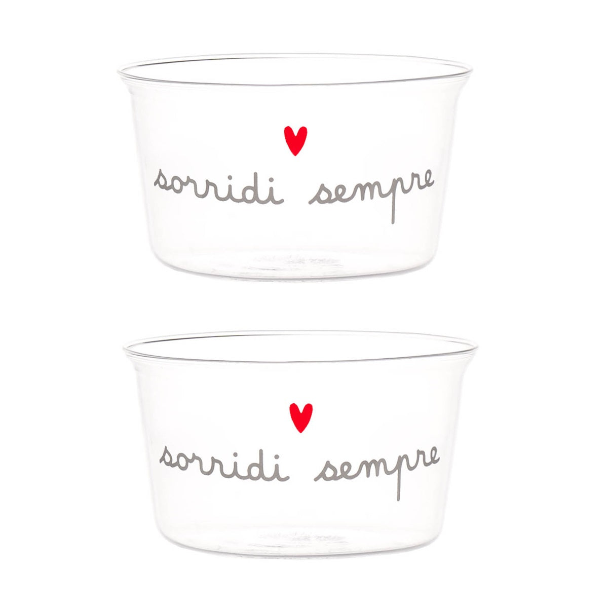 SET 2 COPPETTE Ø11CM SORRIDI SEMPRE