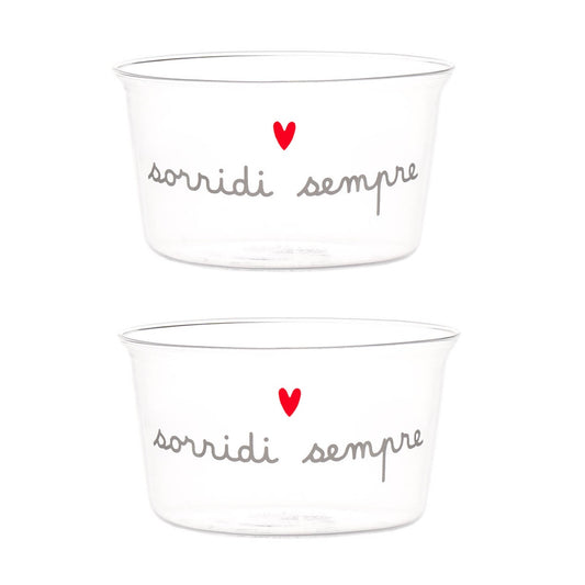 SET 2 COPPETTE Ø11CM SORRIDI SEMPRE