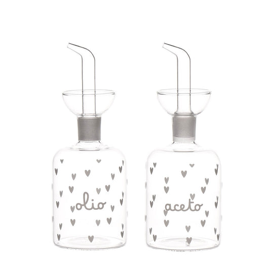 SET 2 BOTTIGLIE 250ML OLIO-ACETO CUORI
