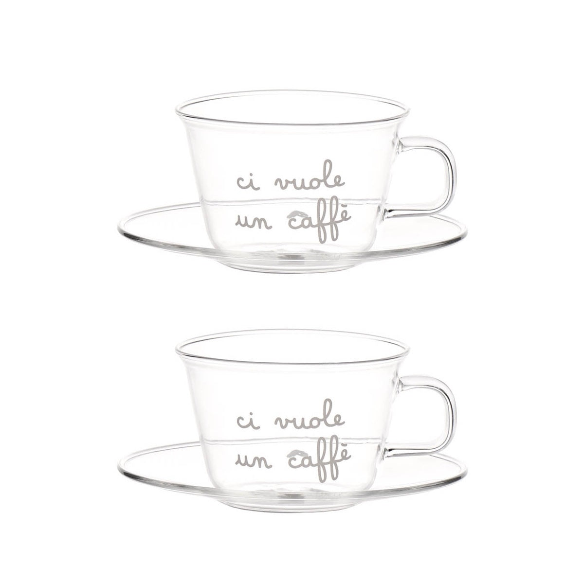 SET 2 TZ ESPRESSO PIATTO CI VUOLE UN CAFFE'