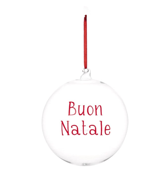 PALLINA 20CM BUON NATALE ROSSO