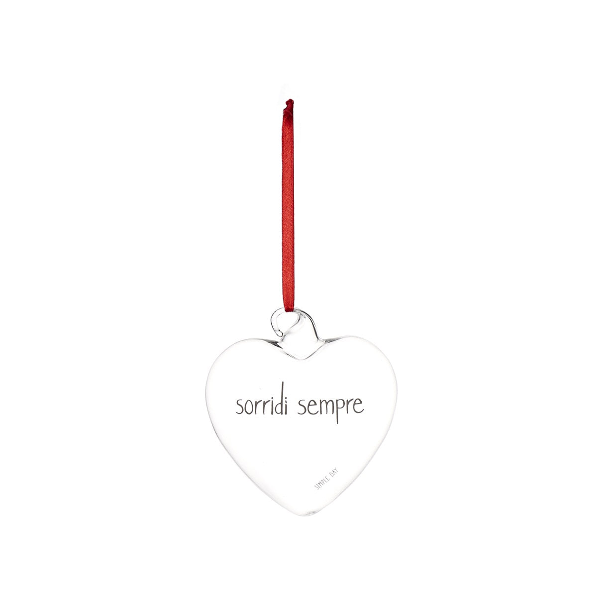 PALLINA CUORE 11CM SORRIDI SEMPRE