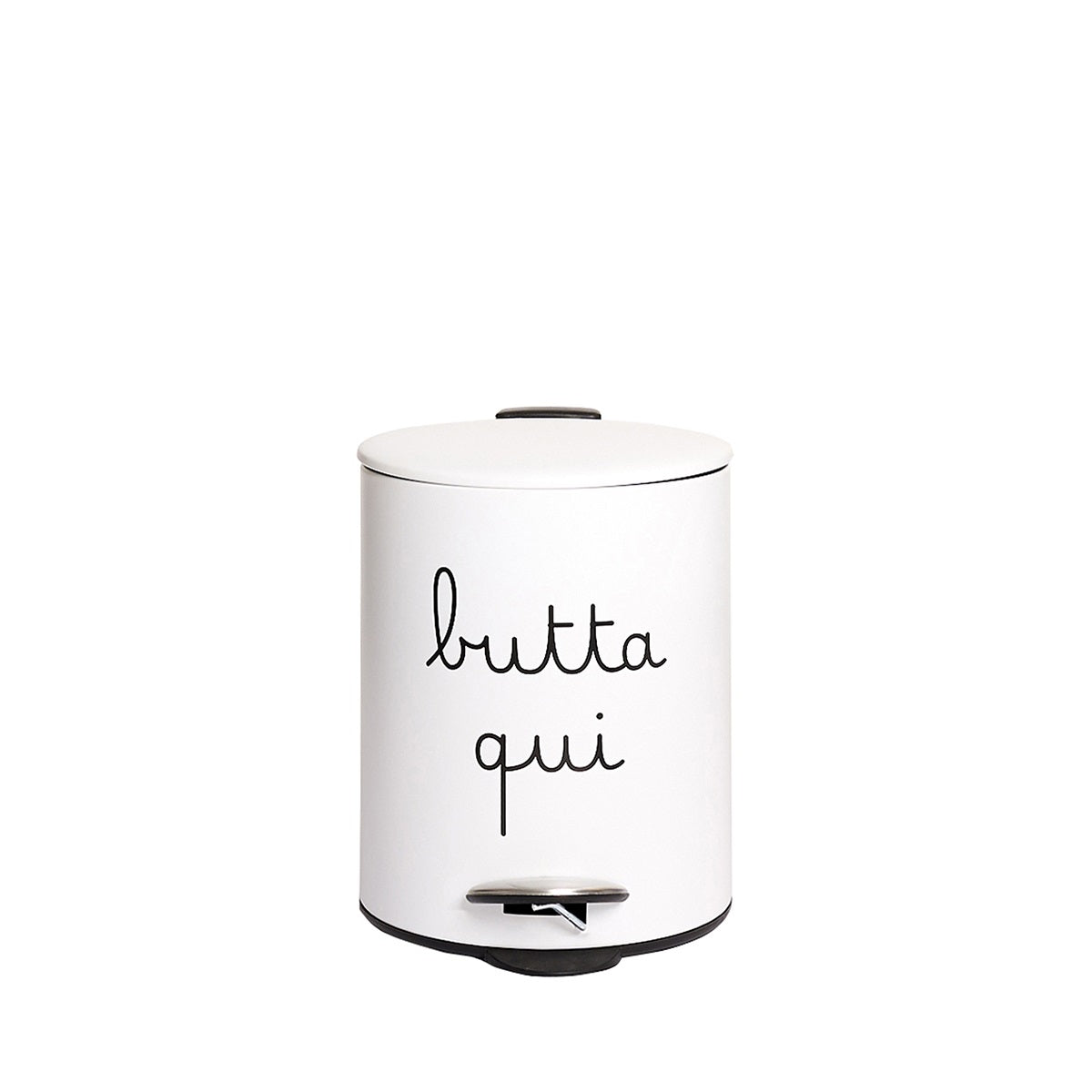 PATTUMIERA 5L BIANCA BUTTA QUI 25x19xh27