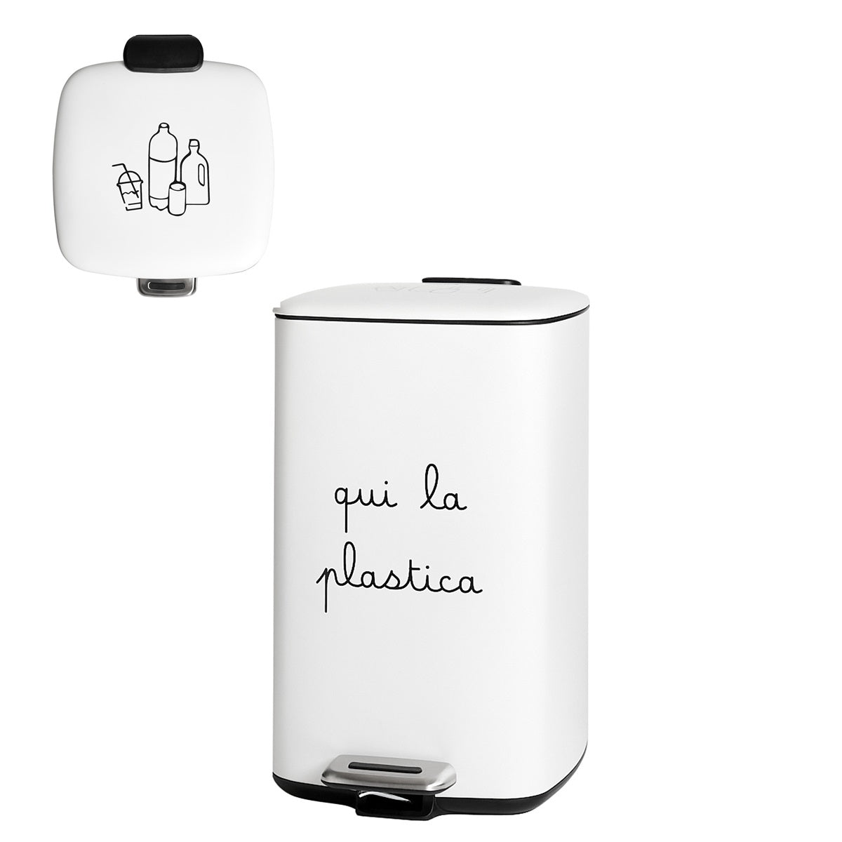 PATTUMIERA 20L QUI LA PLASTICA 37x27xh45 BIANCA