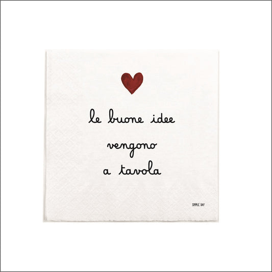 SET 20 TOV. CARTA LE BUONE IDEE VENGONO A TAVOLA 33X33