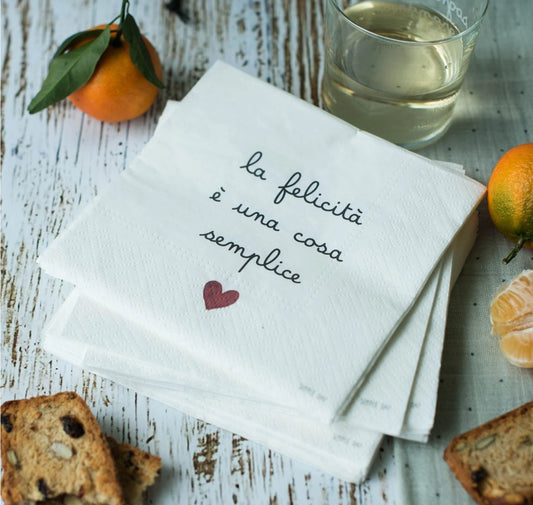 SET 20 TOV. CARTA LA FELICITA' E' UNA COSA SEMPLICE 33X33