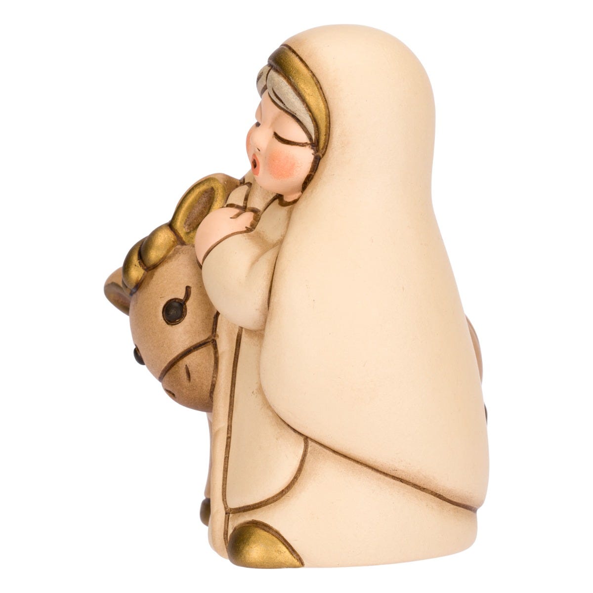 Nonna con asino in ceramica Presepe Classico – Thun
