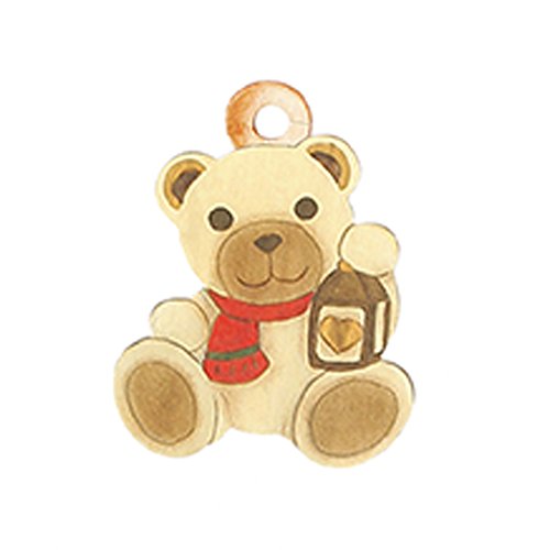 THUN - Set 3 Bigliettini Chiudipacco Teddy con Lanterna - Carta - 7,5 x 7,5 cm