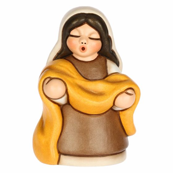 Venditrice di stoffe in cermica Presepe Classico