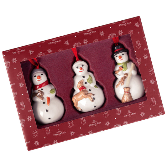 Addobbi, pupazzi di neve 3 pezzi 180 x 90 x 110 mm