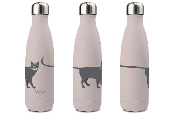 Bottiglia termica in acciaio inox 500 ml. Decoro GATTO.