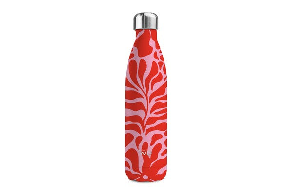 Bottiglia termica in acciaio inox. Decoro TROPICALE.