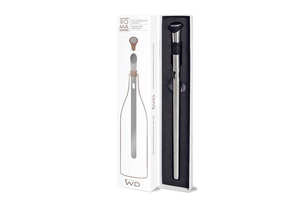 Stick raffredda vino in acciaio inox con tappo ermetico e beccuccio 32x1,6 cm.