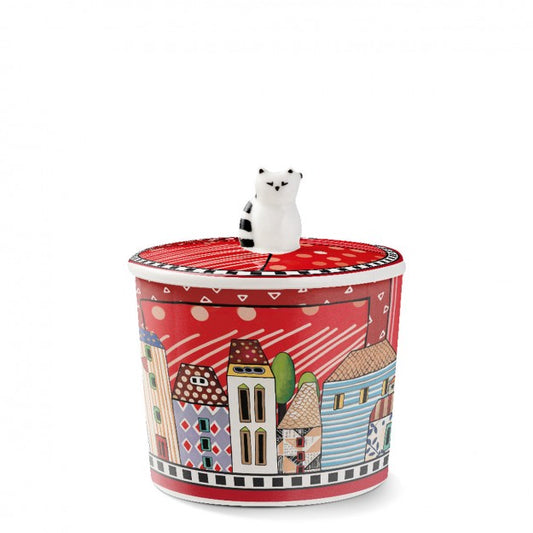 ZUCCHERIERA PAESE MIO ROSSO  CM 9X10